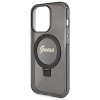 Guess GUHMP13XHRSGSK iPhone 13 Pro Max 6.7 czarny/black hardcase Ring Stand Script Glitter MagSafe